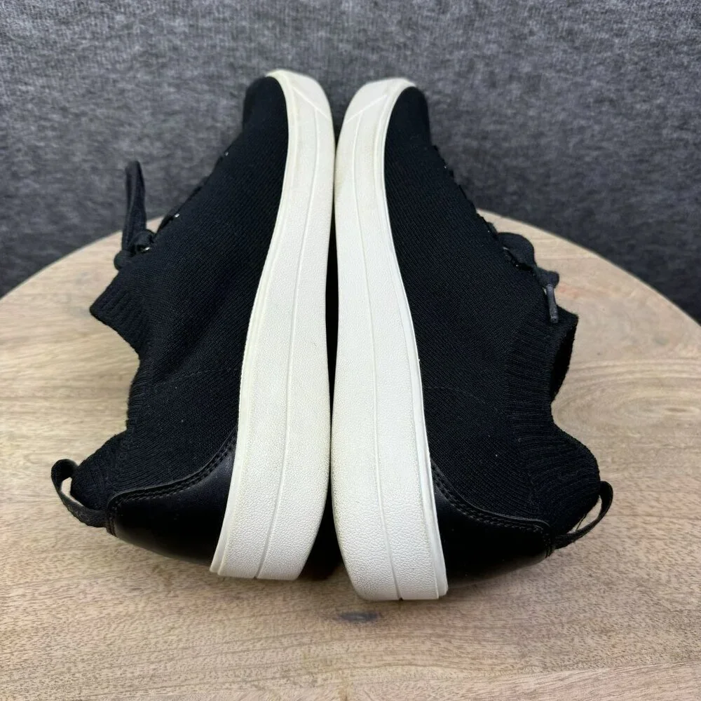 Ryka Viona Womens Black Knit Sneakers White Soles Comfort Lace‎ up Size 9 Casual